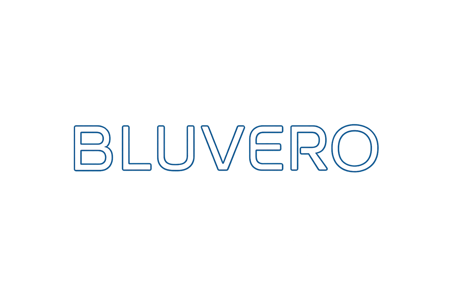 make me a logo for bluvero make it premium LED 